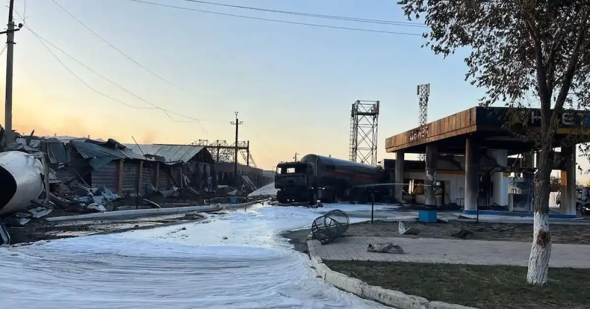 Құлсарыда жанар-жағармай бекетінде алапат жарылыс болып, 14 адам зардап шекті
