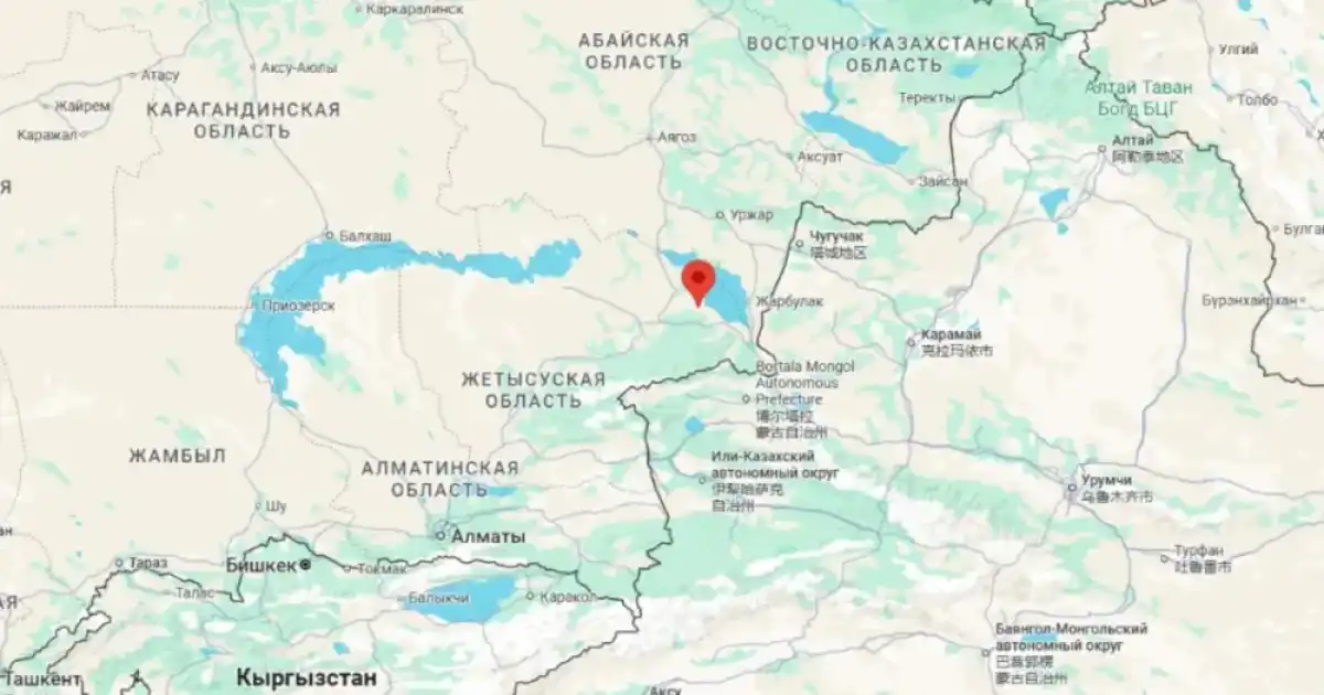Алакөл көлі маңында 3,7 балдық жер сілкінісі болды