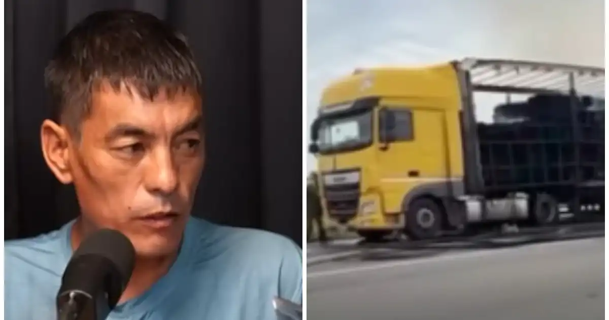 «Төрт балам бар деп өтірік айттым»: Жүгі өртенген жүргізуші халықтан қалай ақша жинағанын айтты